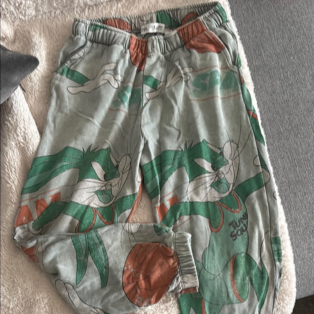 Zara Space Jam Cartoon Joggers